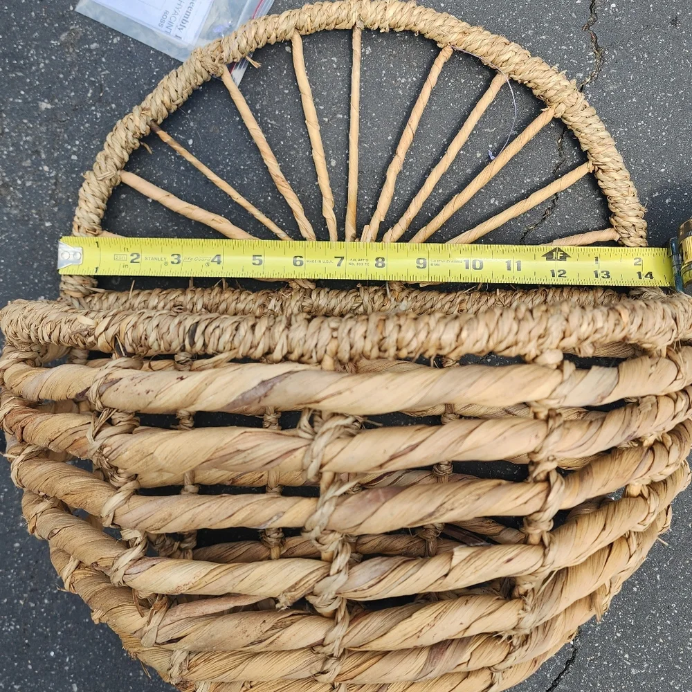 NWT Rattan Wall Pockets - Set of 2
